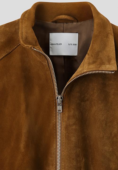 H&M - H&M Atelier: Suede jacket - light brown