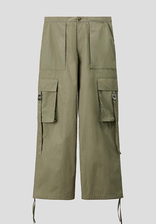 H&M - H&M Atelier: Loose fit cargo trousers - khaki green