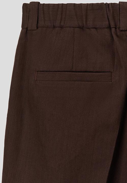 H&M - H&M Atelier: Loose fit long-style shorts - dark brown