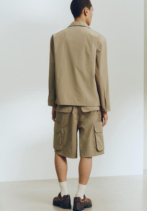H&M - H&M Atelier: Loose fit cotton resort shirt - khaki green