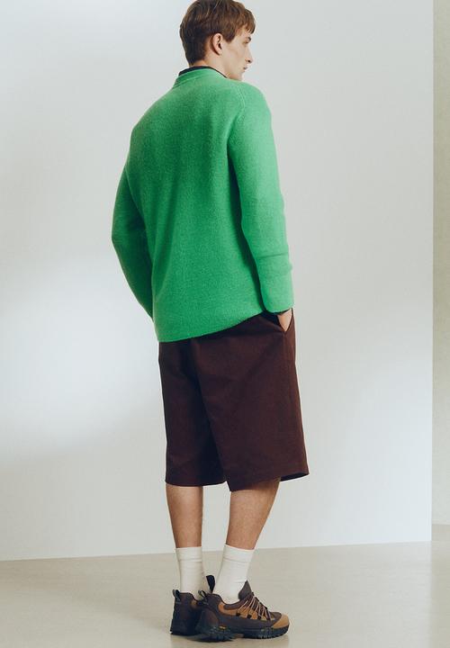H&M - H&M Atelier: Loose fit wool-blend purl-knit jumper - bright green