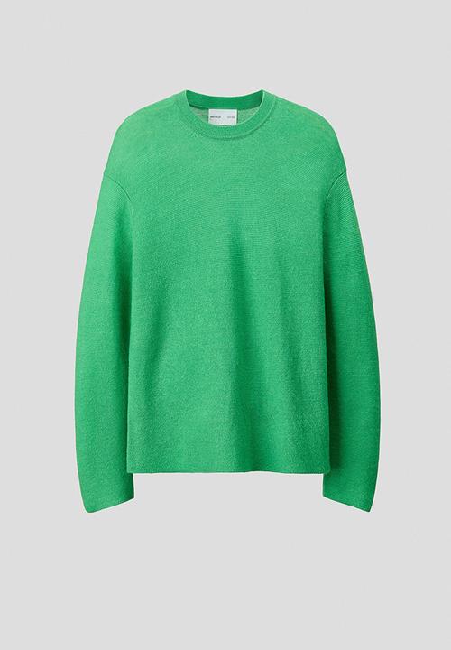 H&M - H&M Atelier: Loose fit wool-blend purl-knit jumper - bright green