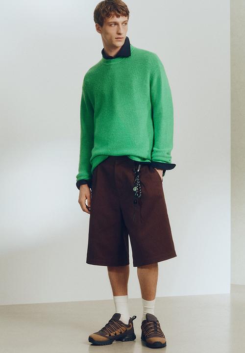 H&M - H&M Atelier: Loose fit wool-blend purl-knit jumper - bright green