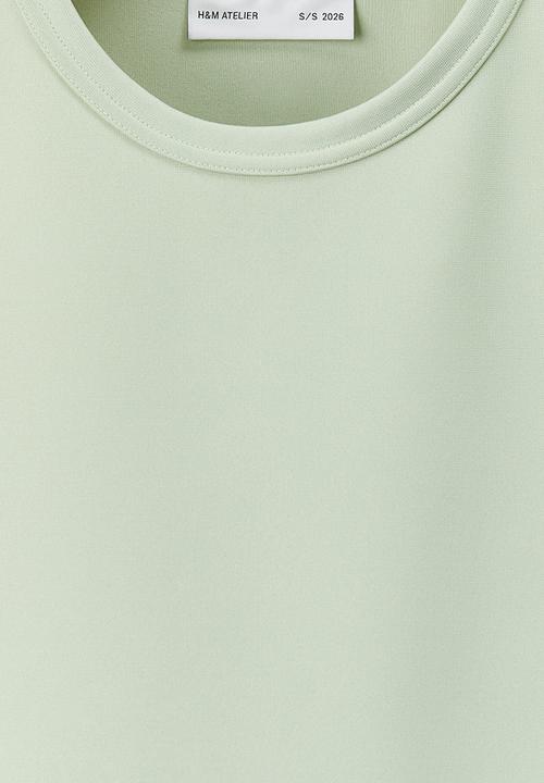 H&M - H&M Atelier: Loose fit scuba vest top - light green