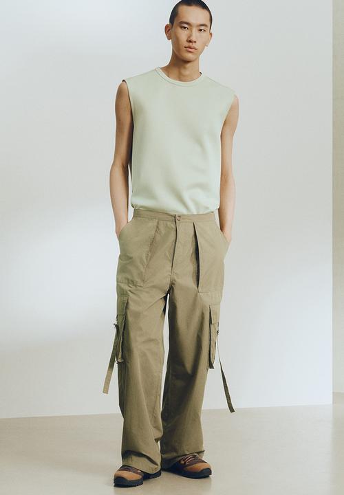 H&M - H&M Atelier: Loose fit scuba vest top - light green