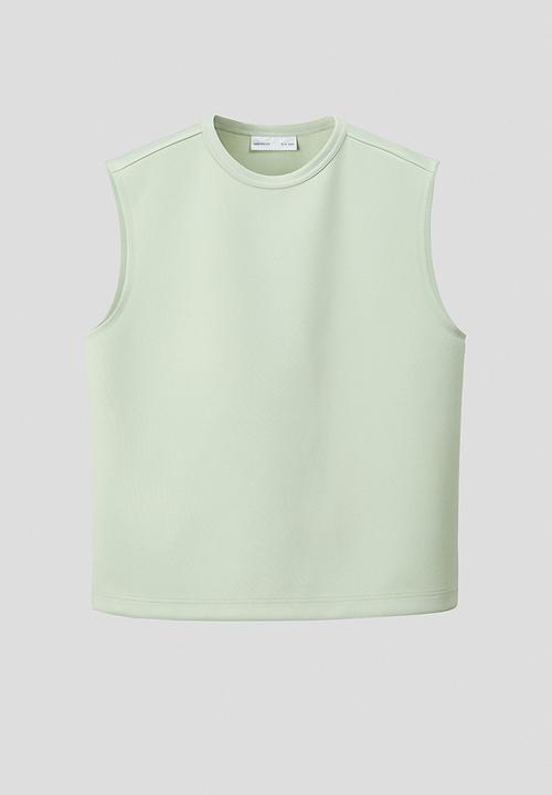 H&M - H&M Atelier: Loose fit scuba vest top - light green