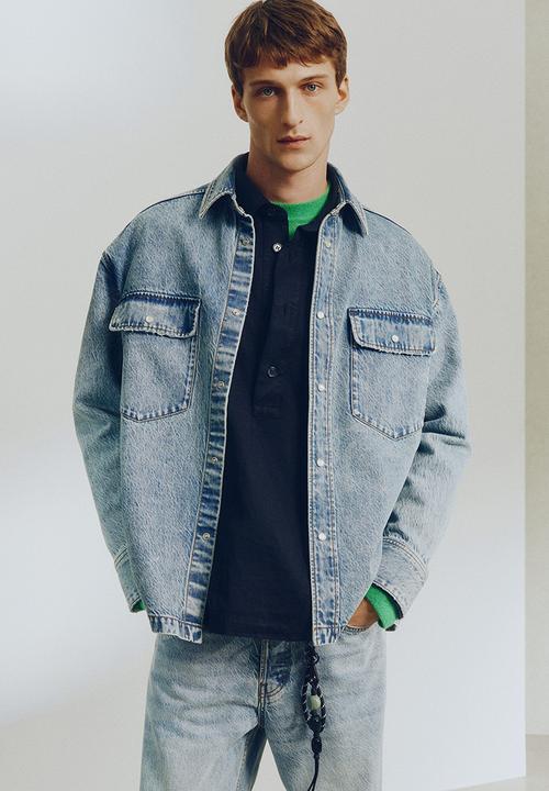 H&M - H&M Atelier: Regular fit denim shirt - denim blue
