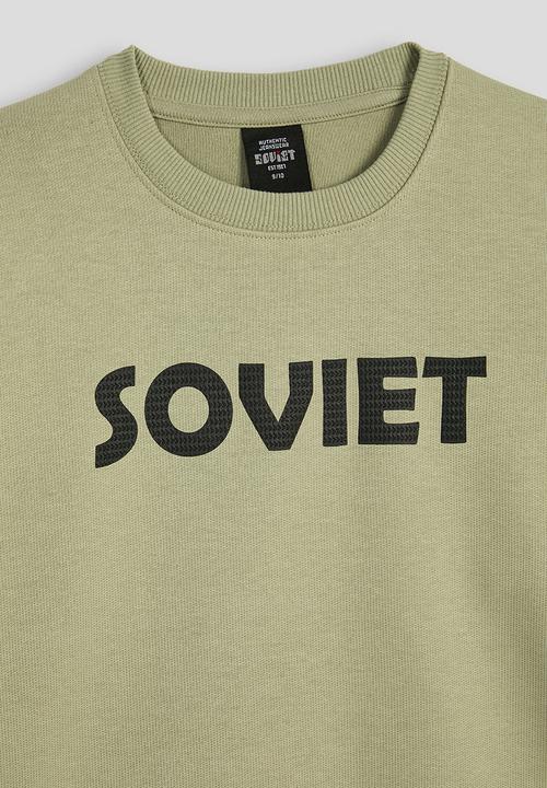 SOVIET - Boys Crew Neck Sweat Top - Lt Sage