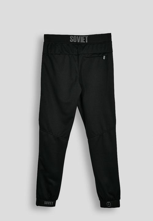 SOVIET - Boys Printed Track Pants - Black