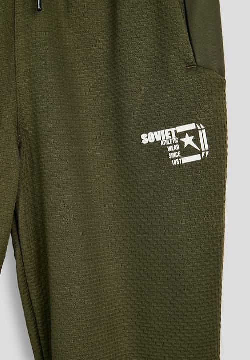 SOVIET - Boys Printed Track Pants - Olive