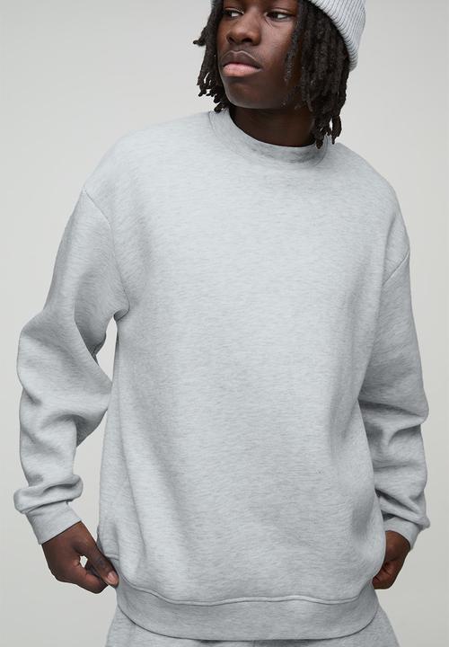 boohooMAN - Oversized Sweatshirt - Grey Marl
