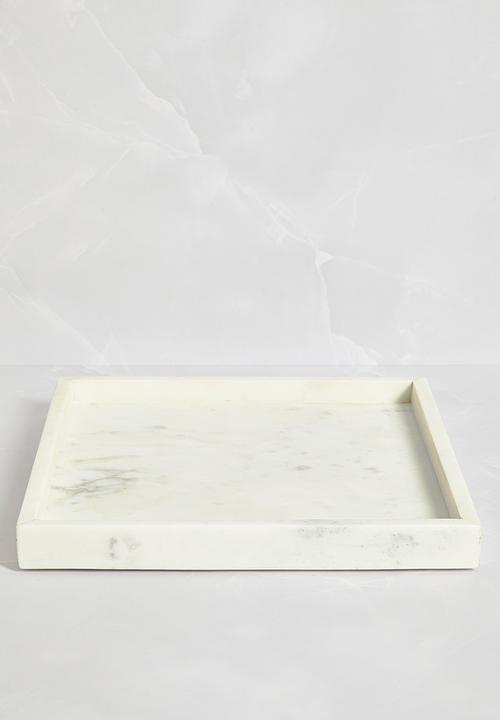 Sixth Floor - Marble Drinks Tray - White