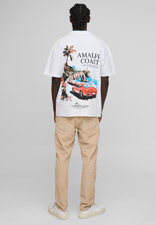 boohooMAN - Slim Waffle Corduroy Trousers - Sand