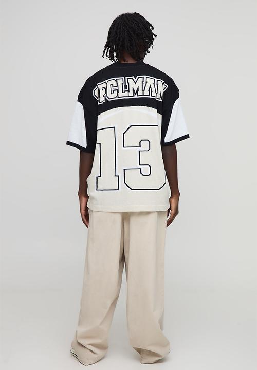 boohooMAN - Man Varsity Jacquard Knitted Hockey Sports Top - White