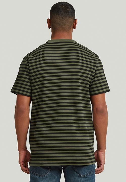 G-STAR - Nifous Stripe R T - Four Leave Clover/DK Black Stripe