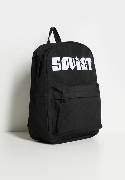 SOVIET - Reggae Backpack 2 Tone- Contrast Pocket - Black & White