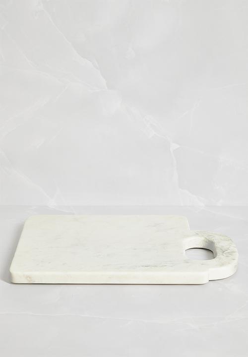 Sixth Floor - Square Marble Chopping Board - White