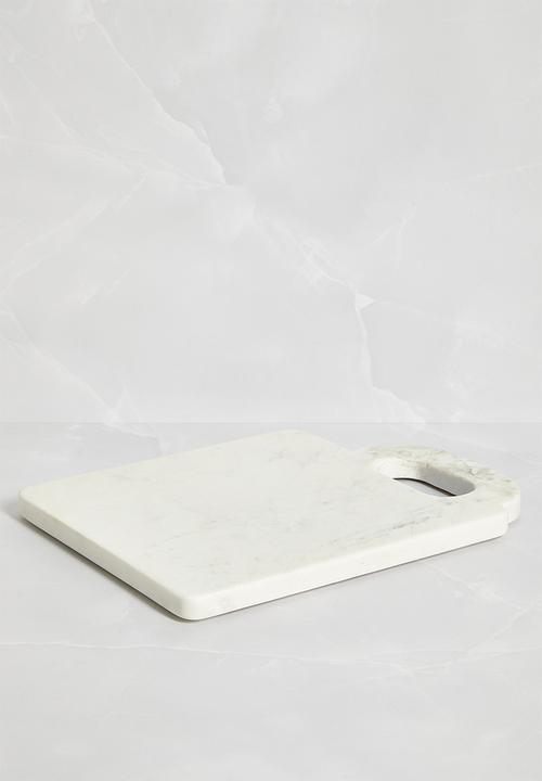 Sixth Floor - Square Marble Chopping Board - White