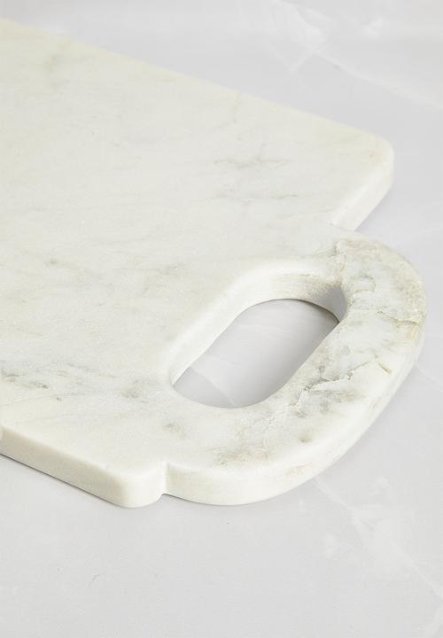 Sixth Floor - Square Marble Chopping Board - White