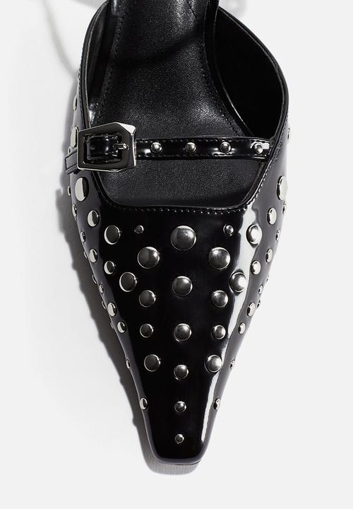 H&M - Studded heeled sandals - black