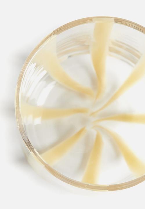 H&M - Patterned tumbler - yellow striped