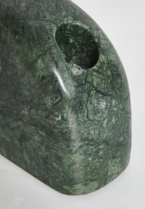 Sixth Floor - Dome Marble Candle Holder - Green