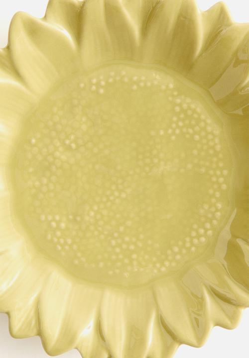 H&M - Sunflower-shaped mid plate - yellow