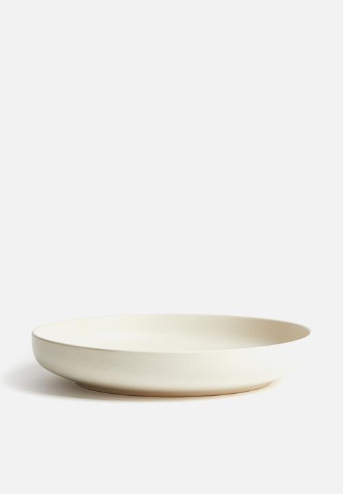 H&M - Reactive-glaze stoneware serving bowl - light beige 