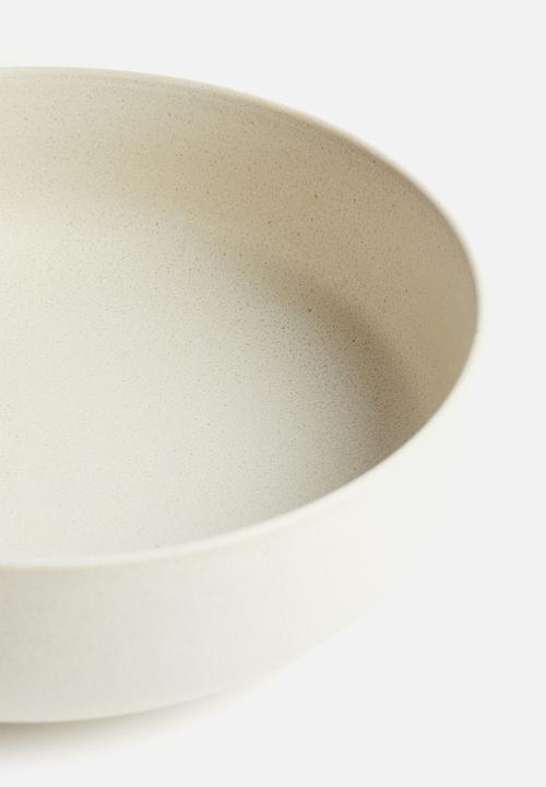 H&M - Reactive-glaze stoneware serving bowl - light beige