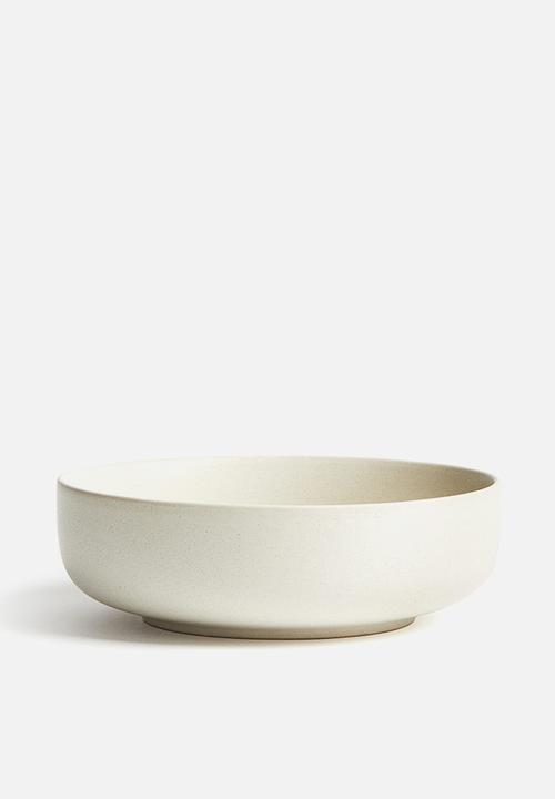 H&M - Reactive-glaze stoneware serving bowl - light beige