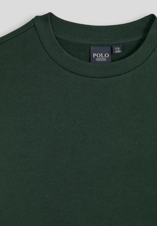 POLO - Boys liam printed sweater - forest green