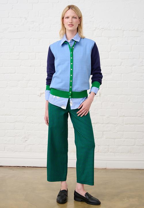 Me&B - Lightweight Cardigan - Blue Colourblock
