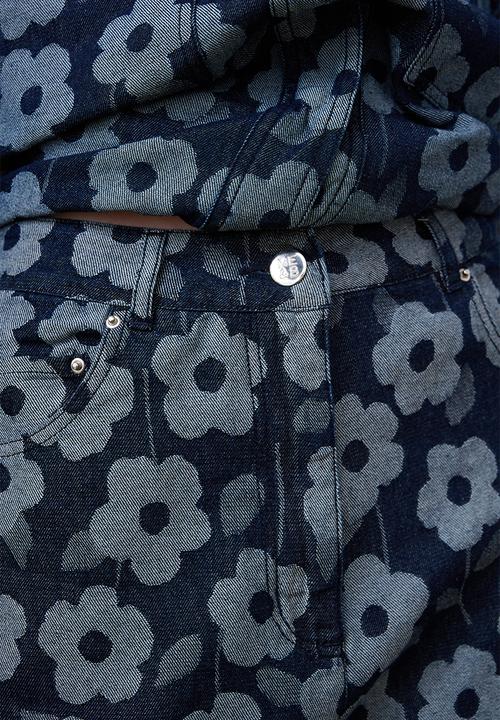 Me&B - Roxy Wide Leg Jeans in Daisy Denim - Dark Wash