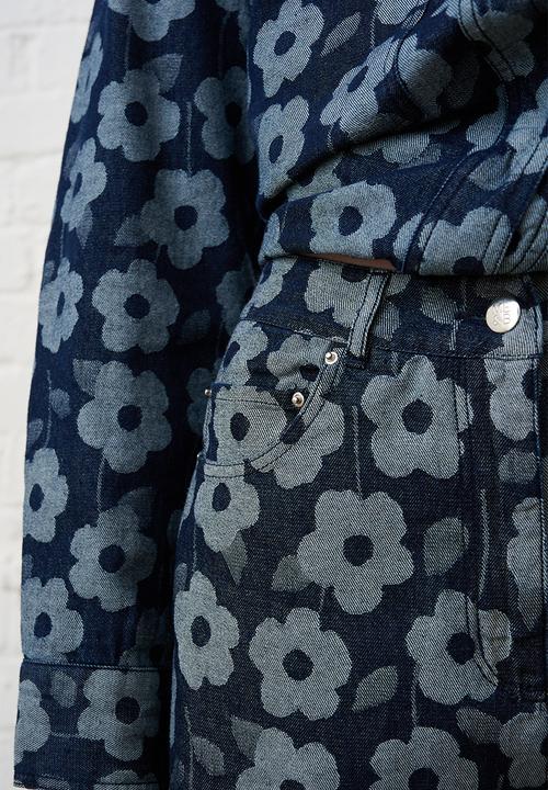 Me&B - Roxy Wide Leg Jeans in Daisy Denim - Dark Wash