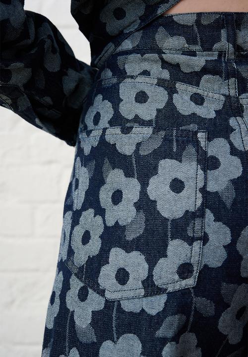 Me&B - Roxy Wide Leg Jeans in Daisy Denim - Dark Wash