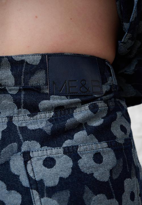 Me&B - Roxy Wide Leg Jeans in Daisy Denim - Dark Wash