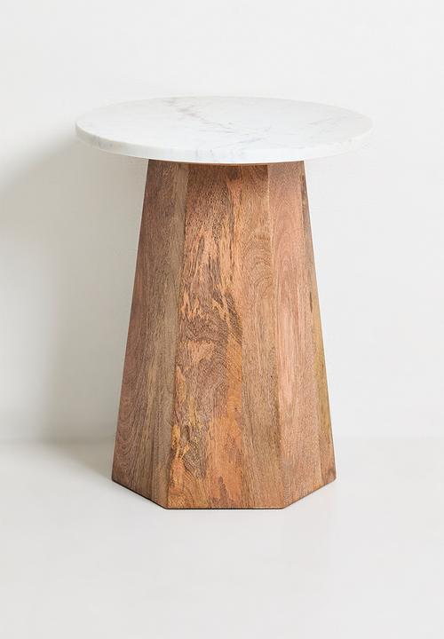 Sixth Floor - Hailey Side Table - Natural & Marble