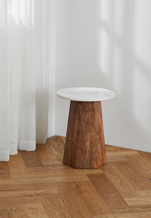 Sixth Floor - Hailey Side Table - Natural & Marble