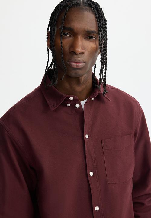 H&M - Regular fit oxford shirt - burgundy
