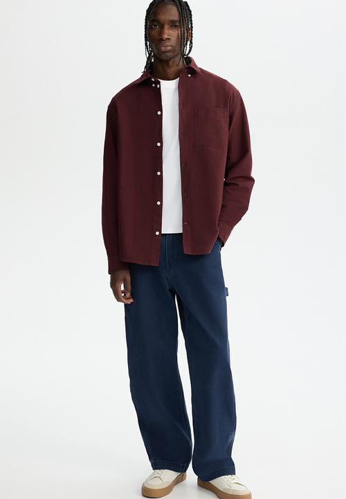 H&M - Regular fit oxford shirt - burgundy