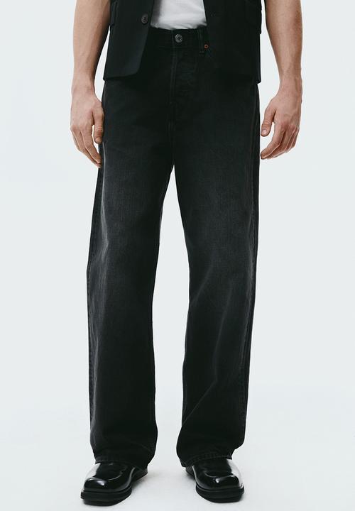 H&M - Loose straight jeans - black