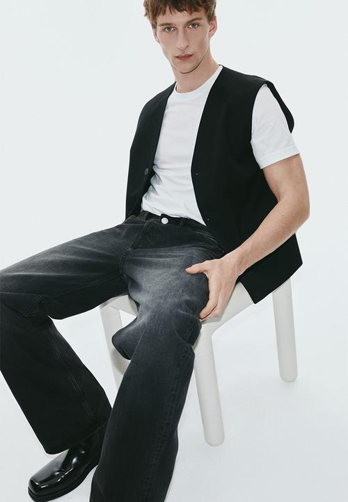 H&M - Loose straight jeans - black
