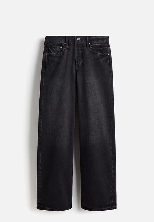 H&M - Loose straight jeans - black