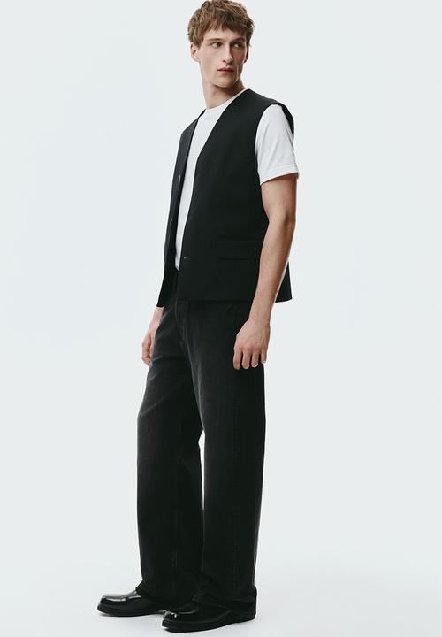 H&M - Loose straight jeans - black