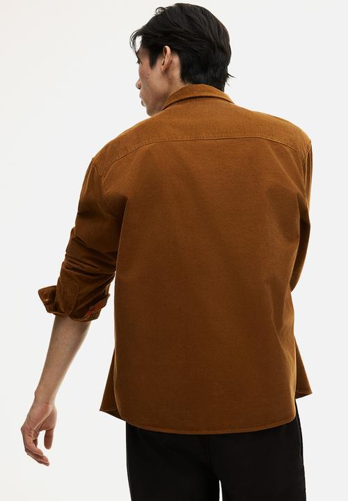 H&M - Regular fit corduroy shirt - brown