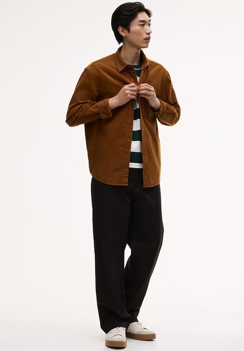 H&M - Regular fit corduroy shirt - brown