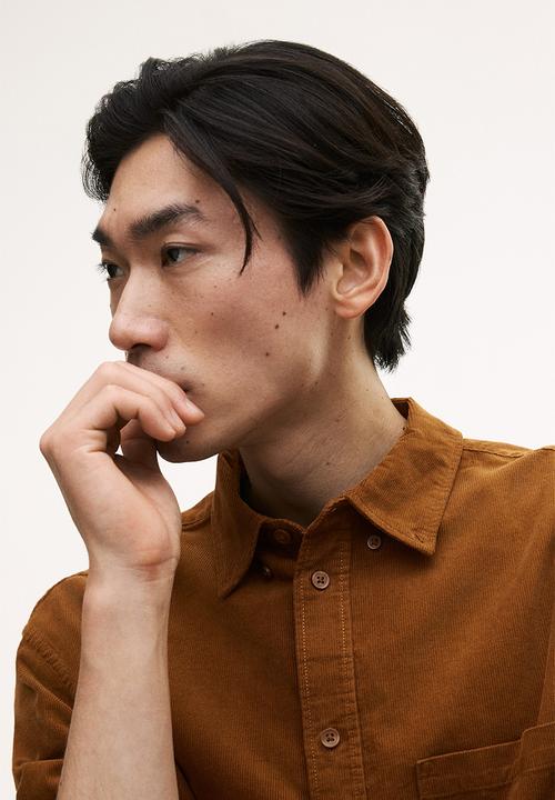 H&M - Regular fit corduroy shirt - brown