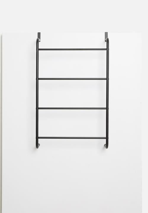 Bathroom Solutions - Over-the-door towel rack - black