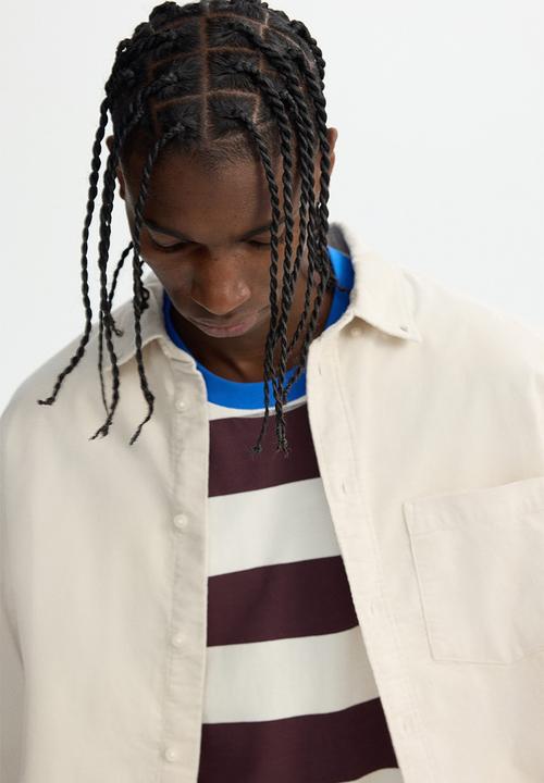 H&M - Regular fit corduroy shirt - beige