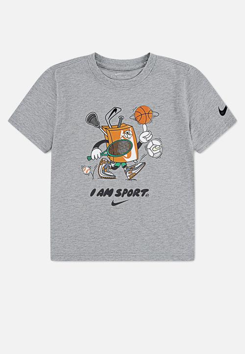Nike - Nkb I Am Sport Boxy Graphic Tee - Dk Grey Heather